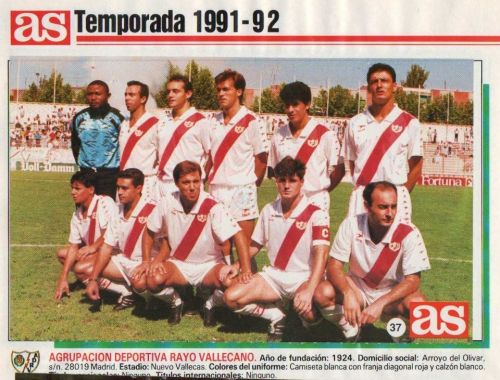 Rayo Vallecano 1991-92 Home