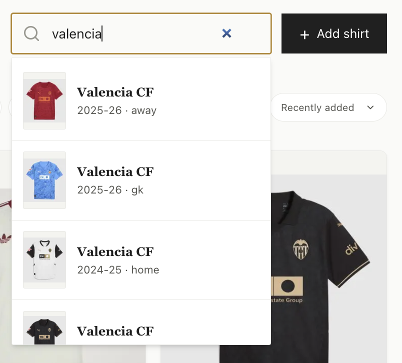 KitRoom kit search and quick-add
